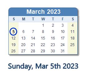 March 5, 2023: