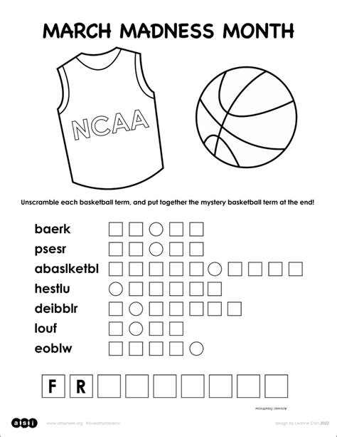 March Madness Printables