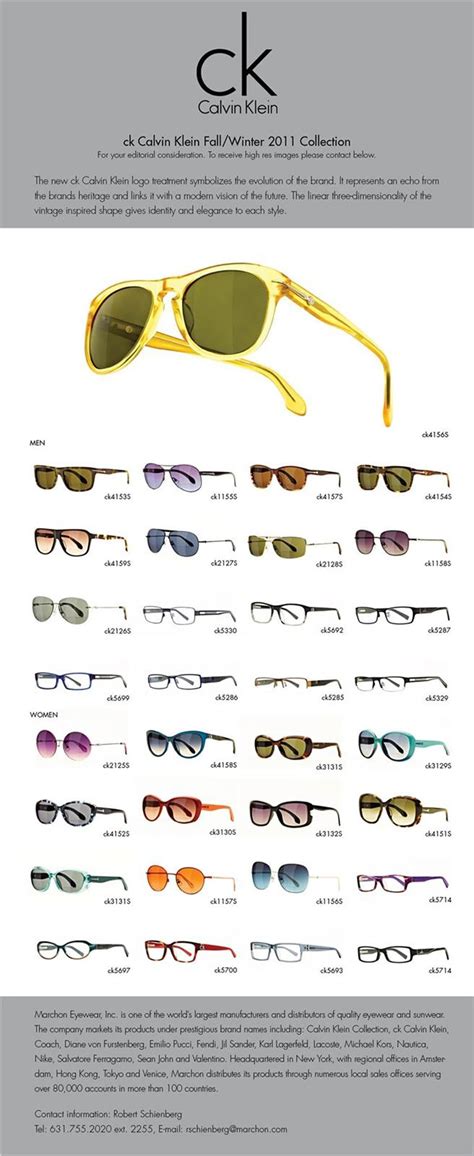 Marchon Calvin Klein Catalog