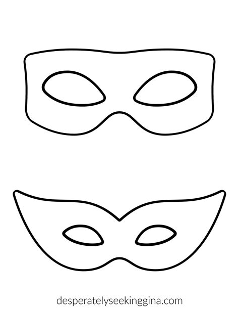 Mardi Gras Mask Template