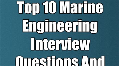 Marine Engineering Interview Questions And Answers Kindle Editon