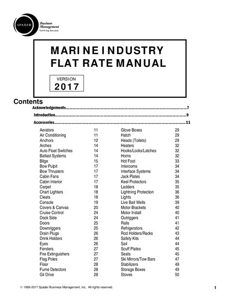 Marine Industry Flat Rate Manual - Spader PDF Epub