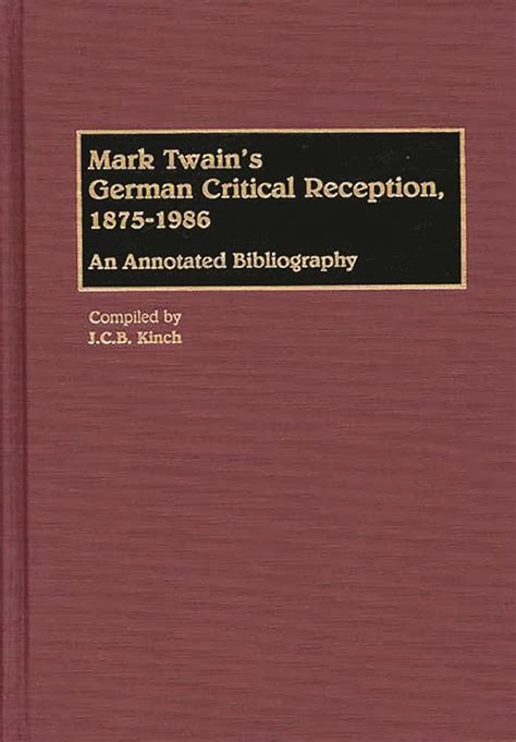 Mark Twain's German Critical Reception Reader