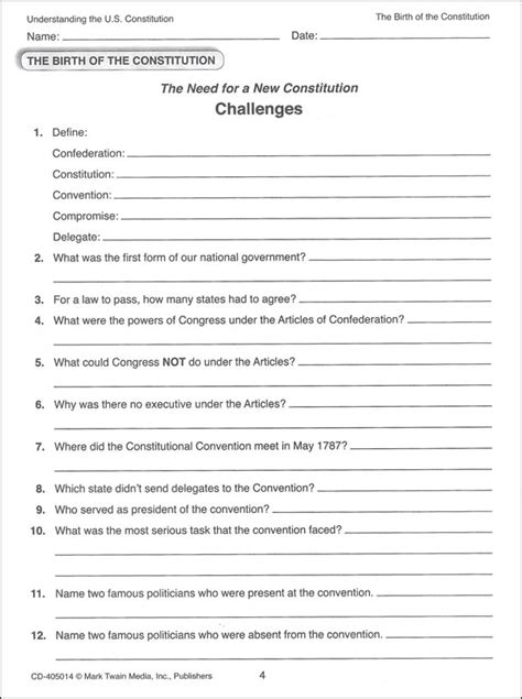 Mark Twain Media Constitution Answer Key Doc