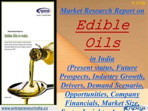 Market Research Report on Edible Oils in India Present Status Epub