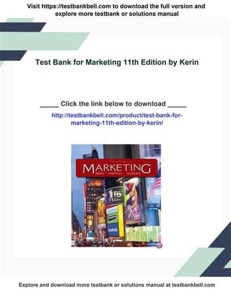 Marketing 11th Kerin Edition Test Ban Ebook Doc