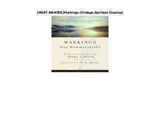 Markings 1st Vintage Spiritual Classics Edition Kindle Editon