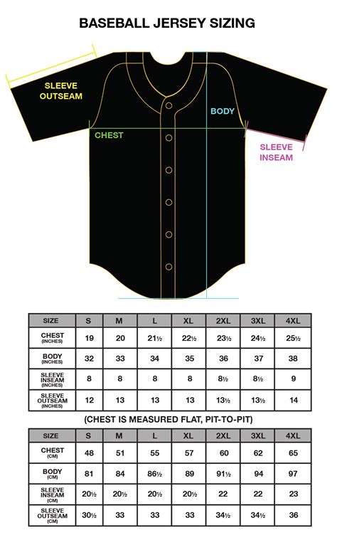 Marlins Baseball Jersey: Sizing Chart: