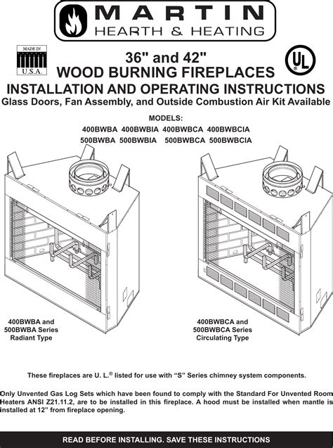 Martin Fireplaces Pdf User Guide Ebook Doc