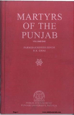 Martyrs of the Punjab Vol. 1 Reader