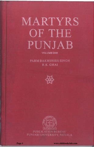 Martyrs of the Punjab Vol. 1 PDF