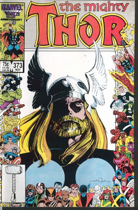 Marvel Comics 25th Anniversary The Mighty Thor Comic Issue 373 Nov 373 Nov Kindle Editon