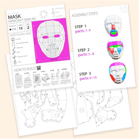 Mask Paper Template