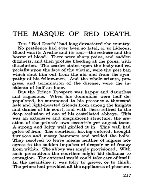 Masque of the Red Death PDF: Unveiling the Masterpiece's Secrets