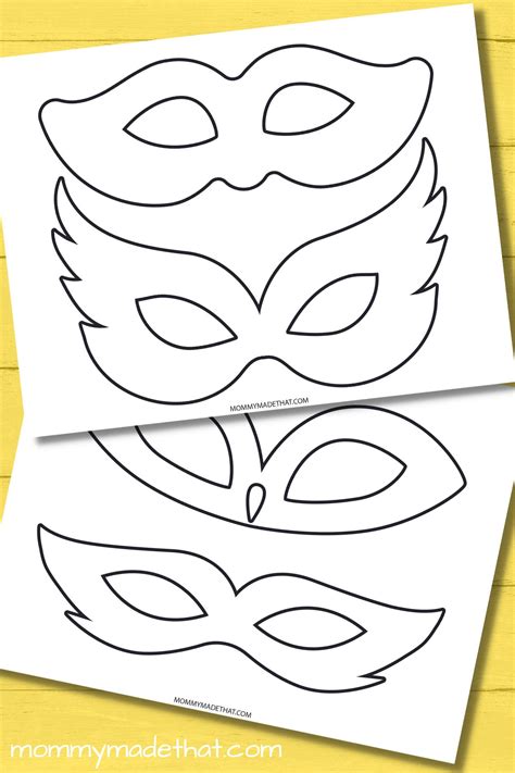 Masquerade Mask Printable Template