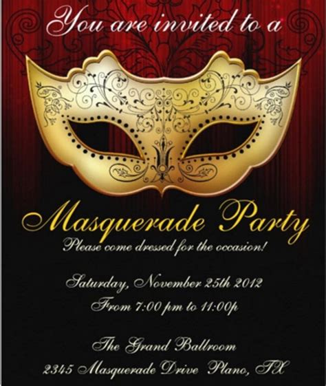 Masquerade Party Template
