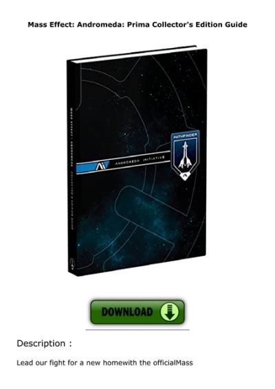 Mass Effect Andromeda Prima Collector s Edition Guide Kindle Editon