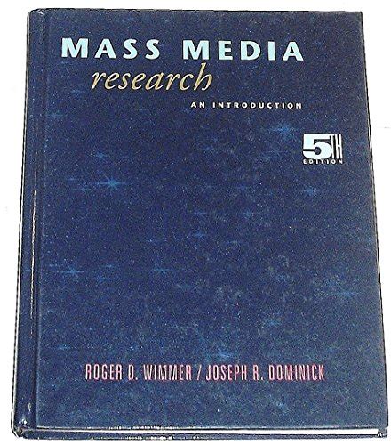 Mass Media Research An Introduction Reader