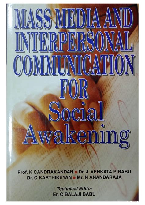 Mass Media and Interpersonal Communication for Social Awakening PDF