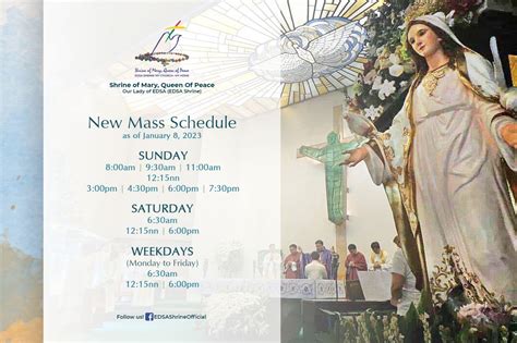 Mass Schedule: A Time for Worship and Renewal