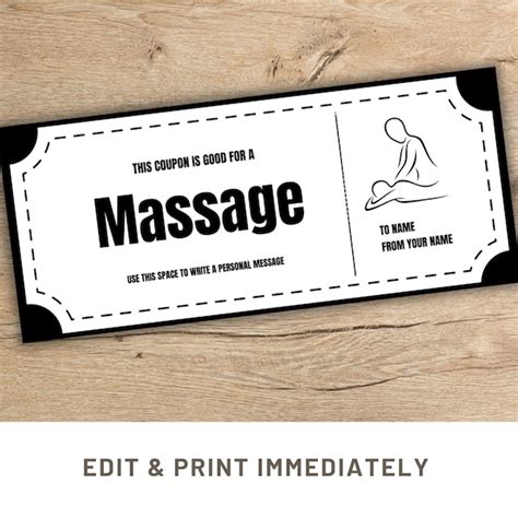 Massage Coupon Template