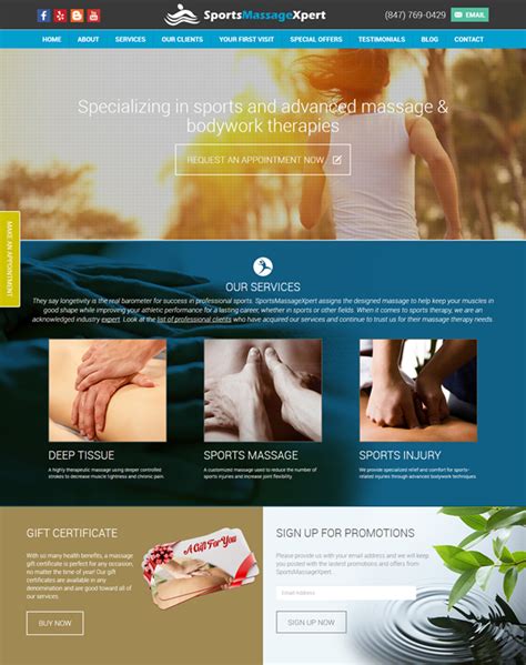 Massage Therapy Website Templates