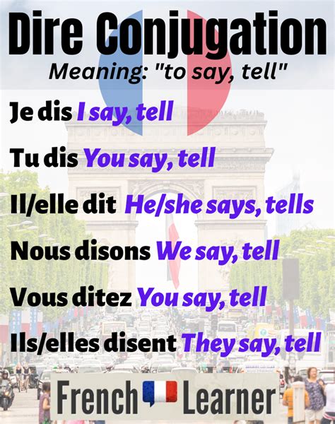 Master French Communication with Dire French Verb Conjugation