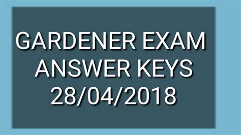 Master Gardener Test Answers Reader