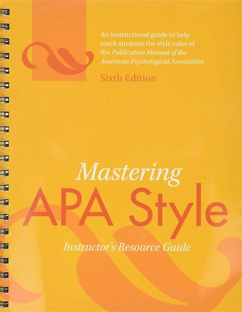 Mastering APA Style Instructor s Resource Guide PDF