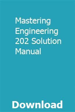 Mastering Engineering Solution Manual Kindle Editon