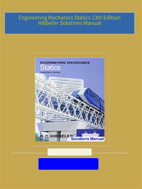 Mastering Engineering Statics Solutions 13th Reader