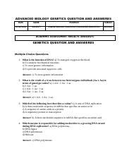 Mastering Genetics Quiz Answers PDF