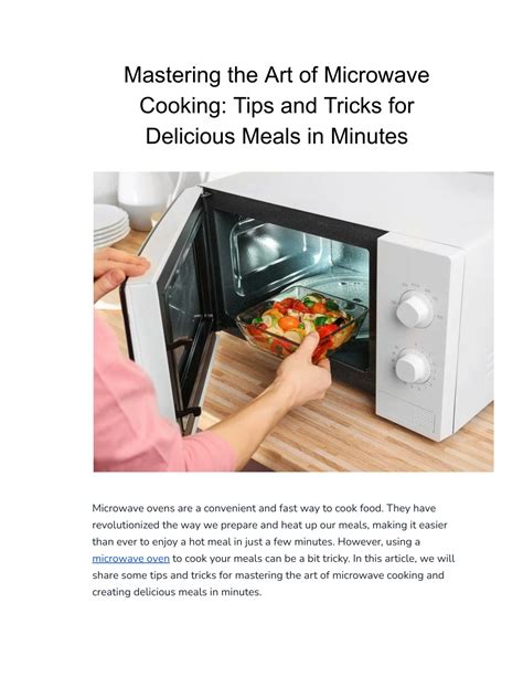 Mastering Microwave Cooking Kindle Editon