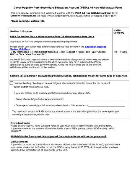 Mastering PSEA Withdrawal Form: A Comprehensive Guide to Effective Withdrawal