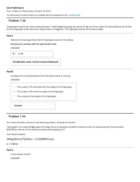 Mastering Physics Answers For Chp 7 Kindle Editon