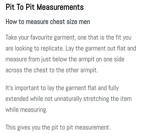 Mastering the Art of Pit-to-Pit Measurement: A Guide to Accurate Clothing Sizing