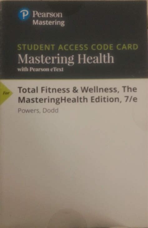 MasteringHealth with Pearson eText ValuePack Access Card for Total Fitness and Wellness The MasteringHealth Edition Doc