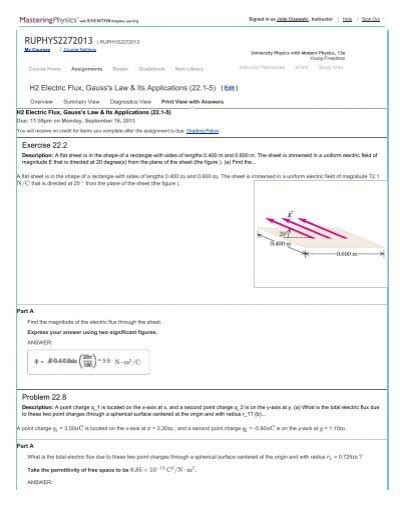 Masteringphysics Print View With Answers 4 Doc