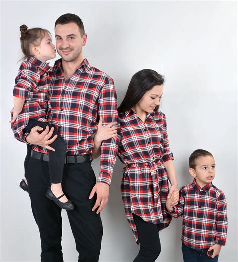 Matching Plaid Shirts Family: A Picture of Love and Unity