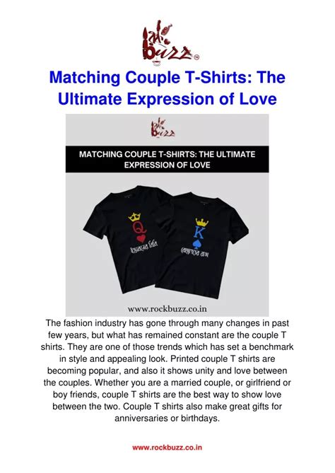 Matching T-Shirts: The Ultimate Guide to Expressing Yourself