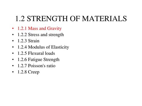 Material strength: