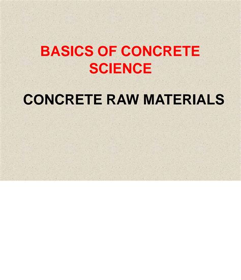 Materials Science of Concrete Reader