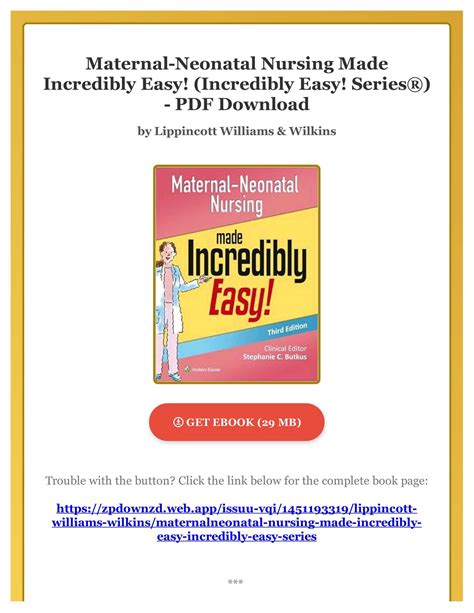 Maternal-Neonatal.Nursing.Made.Incredibly.Easy! Ebook Reader