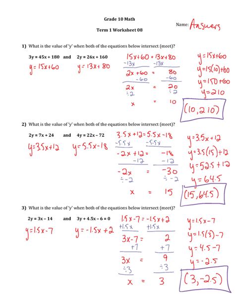 Math 10th Grade With Solutions Reader