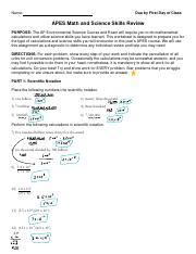 Math And Science Skills Review Answer Key Reader