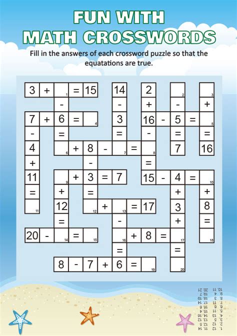 Math Crossword Puzzle Worksheets With Answers Epub