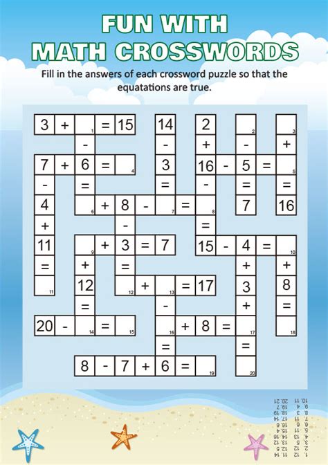 Math Crosswords Printable