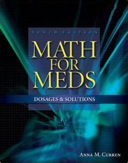 Math For Meds Dosages And Solutions 10th Edition PDF