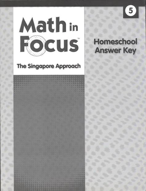 Math In Focus Workbook 5a Answer Key Kindle Editon