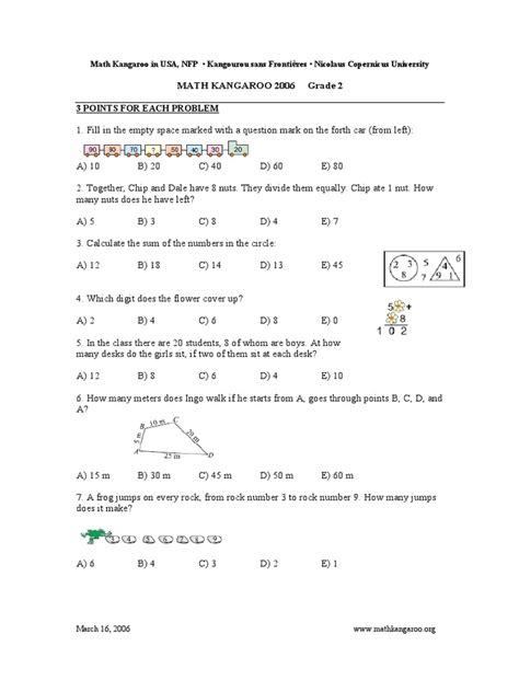 Math Kangaroo 2006 Answer Key Kindle Editon